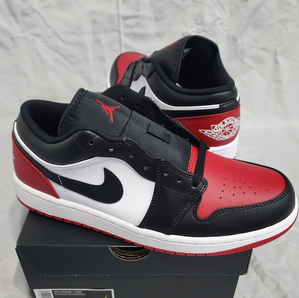 New Air Jordan 1 Low 'Bred Toe 2.0' Varsity Red